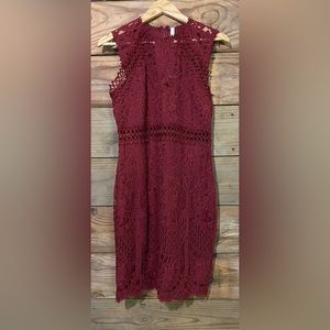 Pinkblush Lace midi bodycon dress NWT.